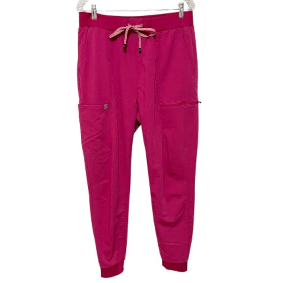 Fabletics On-Call Large Medical Doctor Nurse Scrub Joggers in Pink Hibiscus - Picture 2 of 8